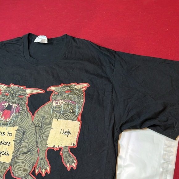 “I open gates to other dimensions for EVIL demigods” funny BLACK MONSTER T SHIRT - Picture 5 of 12